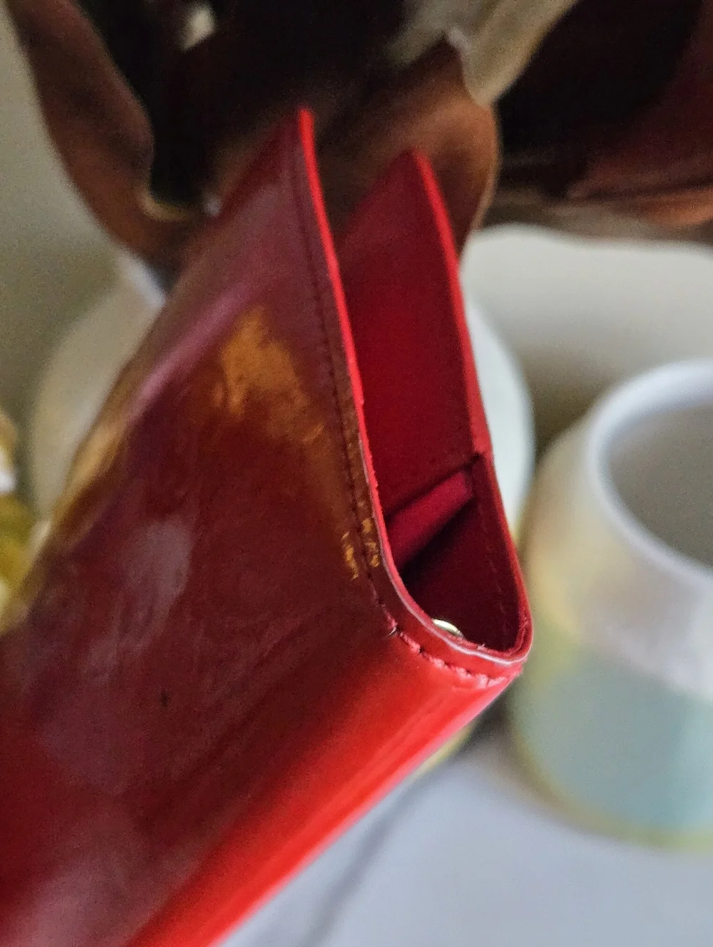 GUC Louis Vuitton PM Red Vernis Leather Agenda Cover